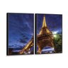 Kit 2 Telas Canvas com Moldura Torre Eiffel Preto - Médio - 4