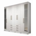 Ver imagem 4 de Guarda Roupa Casal 8 Portas 6 Gavetas Master com Espelho e Pés