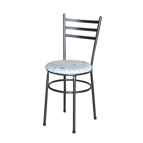 Cadeira para Mesa Epoxi Preta Craqueada Assento Floral:floral Areia