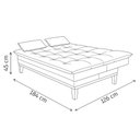 Ver imagem 7 de Sofá Cama Reclinável Island 2 Lugares Confortável Suede Bege Pés de Madeira