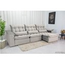 Ver imagem 2 de Sofá Retrátil e Reclinável Ipanema 2,10m em Tecido Veludo C/ 03 Módulos - Montagem Inclusa