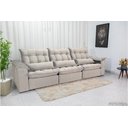 Ver imagem 3 de Sofá Retrátil e Reclinável Ipanema 2,10m em Tecido Veludo C/ 03 Módulos - Montagem Inclusa