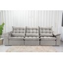 Ver imagem 5 de Sofá Retrátil e Reclinável Ipanema 2,10m em Tecido Veludo C/ 03 Módulos - Montagem Inclusa