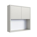 Ver imagem 1 de Armário Banheiro Aéreo com 2 Portas e Nicho 60cm Multimóveis Crart-ARM005 - Arenas