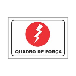 Kit 6 Placa Sinalização Portas Quadro de Força 19,5cmx14cm - 2