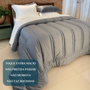 Ver imagem 2 de Cobertor Grosso Super King Blair Veludo Macio e Algodão Antialérgico:cinza