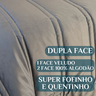 Cobertor Grosso Super King Blair Veludo Macio e Algodão Antialérgico:cinza - 3