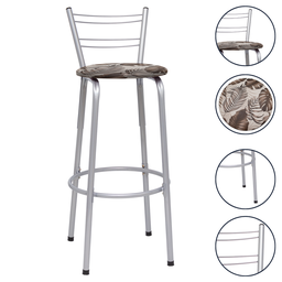 Banqueta para Balcão Flórida Prata Bistrô Ilhas Cozinha Gourmet Bares - 1