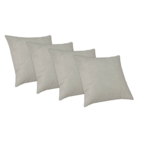 Kit 4 Capas Almofadas Luxo 50 X 50cm com Ziper Glamour Bege