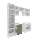 Ver imagem 3 de Lavanderia Modulada Kappesberg Celeste 7 Peças Branco/verde 230cm