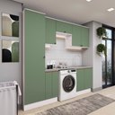 Ver imagem 1 de Lavanderia Modulada Kappesberg Celeste 7 Peças Branco/verde 230cm