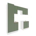 Ver imagem 2 de Lavanderia Modulada Kappesberg Celeste 7 Peças Branco/verde 230cm
