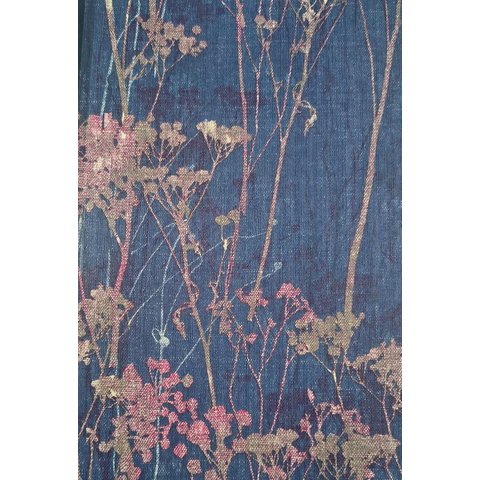 Papel de Parede Vinilico Refugio Larissa Folhagens Azul/Rosa 4522
