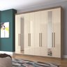 Guarda Roupa Casal 8 Portas 4 Gavetas Com Espelho Master Vip - 2