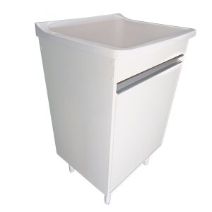 Gabinete para Lavanderia 53cm com Tanque 34 Litros + Sifão Cor do Tanque: Branco