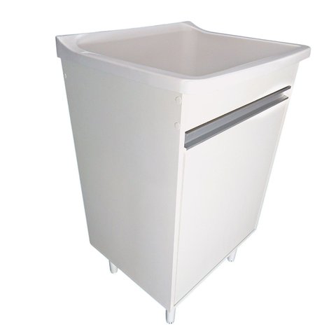 Gabinete para Lavanderia 53cm com Tanque 34 Litros + Sifão Cor do Tanque: Branco