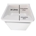 Ver imagem 4 de Gabinete para Lavanderia 53cm com Tanque 34 Litros + Sifão Cor do Tanque: Branco