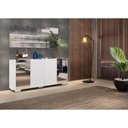 Ver mais imagens de Aparador Buffet 4 Portas com Espelho e Pés Quadrados Vegas Multimóveis V3563 Branco