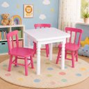 Ver imagem 1 de Conjunto Infantil 60x60 com 3 Cadeiras - Rosa - Jm Móveis