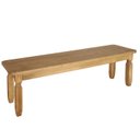 Ver imagem 1 de Banco Madeira Maciça 180x38cm Corona Marrom/Cera Mel