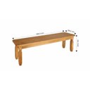 Ver imagem 2 de Banco Madeira Maciça 180x38cm Corona Marrom/Cera Mel