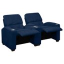 Ver mais imagens de Poltrona do Papai Dupla Reclinável Real Sala de Tv Cinema Bouclê - Sofa Store:bouclê Azul Marinho
