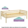 Bicama Solteiro Juvenil com Grade de Proteção Prime Casatema MadeiraOriginals - 3