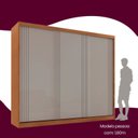 Ver imagem 6 de Guarda-Roupa Casal 100% MDF 3 Portas de Correr com 4 Gavetas Chile Off White/Marromle