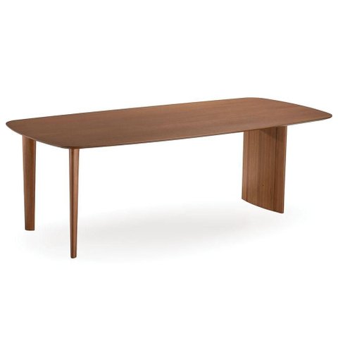 Mesa de Jantar Pulsare Base Tripla Retangular Madeira Eucalipto Cedro 240cm Marrom Ozki