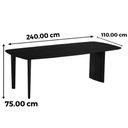 Ver imagem 2 de Mesa de Jantar Pulsare Base Tripla Retangular Madeira Eucalipto Cedro 240cm Marrom Ozki