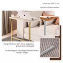 Ver imagem 3 de Mesa de Apoio para Notebook Auxiliar Home Office Mdp Ferro Bronze Offwhite