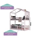 Ver imagem 3 de Beliche Montessoriana Prime RN com Telhado Claraboia e Janela Casatema MadeiraOriginals