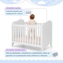 Ver imagem 2 de Quarto de Bebê Completo Berço 100% MDF com Guarda-Roupa 3 Portas Nuvem Branco