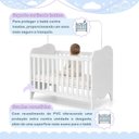 Ver imagem 3 de Quarto de Bebê Completo Berço 100% MDF com Guarda-Roupa 3 Portas Nuvem Branco