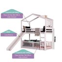 Ver imagem 3 de Beliche Montessoriana Prime com Telhado Claraboia, Janela e Escorregador Casatema MadeiraOriginals