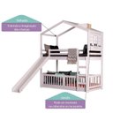 Ver imagem 4 de Beliche Montessoriana Prime com Telhado Claraboia, Janela e Escorregador Casatema MadeiraOriginals