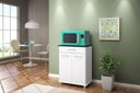 Ver imagem 3 de Balcão Isadora Duplo 2 Portas 1 Gaveta Branco Uv - Fdecor