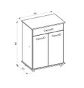 Ver imagem 4 de Balcão Isadora Duplo 2 Portas 1 Gaveta Branco Uv - Fdecor