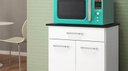 Ver imagem 2 de Balcão Isadora Duplo 2 Portas 1 Gaveta Branco Uv - Fdecor
