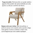 Ver mais imagens de Kit Poltrona e Puff Decorativo Escritório Sala Recepção Gaia:linho Bege