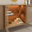 Ver imagem 4 de Aparador Prime P/ Hall de Entrada Moderno 4 Portas com Led Fendi