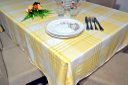 Ver imagem 1 de Toalha de Mesa Picnic - Amarela Listras Arte & Tear Redonda - 1,40 M
