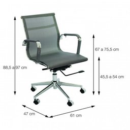 Kit 10 Cadeiras Escritório Diretor Esteirinha Rodízio Relax Corino 3301 - 5