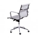 Ver imagem 4 de Kit 10 Cadeiras Escritório Diretor Esteirinha Rodízio Relax Corino 3301 Branco