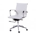 Ver imagem 3 de Kit 10 Cadeiras Escritório Diretor Esteirinha Rodízio Relax Corino 3301 Branco