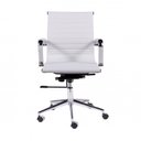 Ver imagem 2 de Kit 10 Cadeiras Escritório Diretor Esteirinha Rodízio Relax Corino 3301 Branco