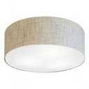Ver imagem 3 de Plafon Cilíndrico Vivare Md-3005 Cúpula em Tecido 40x12cm - Bivolt Rustico-bege 127/220v