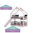 Ver imagem 5 de Beliche Montessoriana Divertida com Escorregador e Telhado Inclinado Lua Casatema MadeiraOriginals