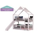 Ver imagem 4 de Beliche Montessoriana Divertida com Escorregador e Telhado Inclinado Lua Casatema MadeiraOriginals