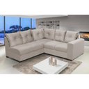 Ver imagem 1 de Sofá de Canto 5 Lugares Califórnia 183Cm Veludo Light Bege